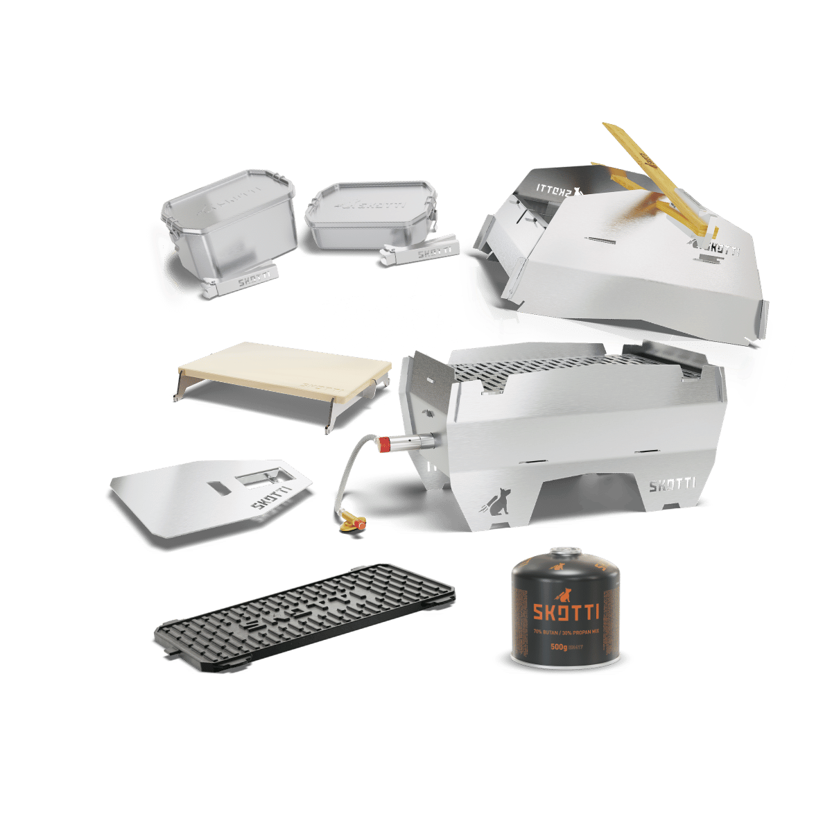 skotti-outdoorkitchen-bundle-grill-cap-boks-stone-flip-kast-gas image 1