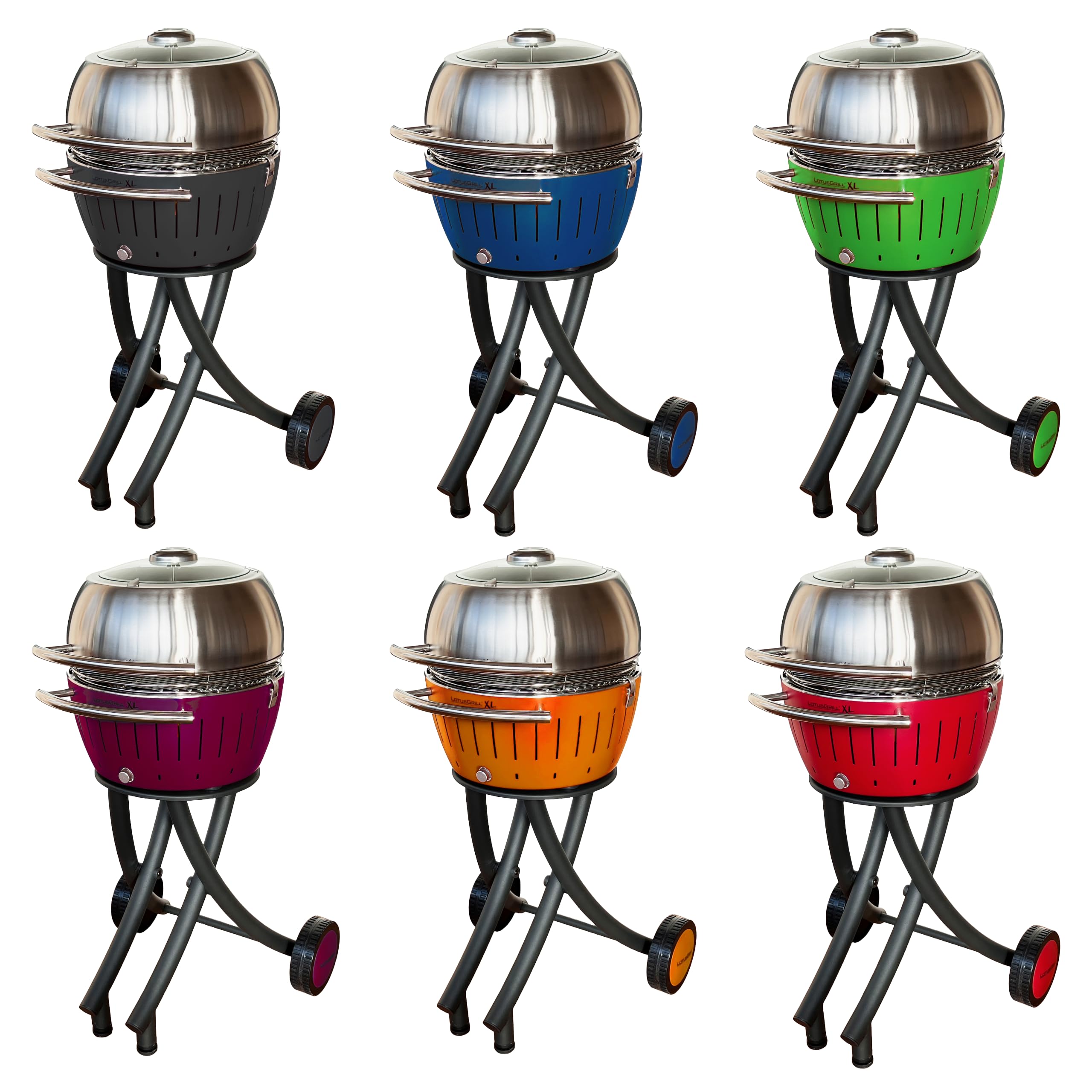 lotusgrill-xl-gartengrill-set-mit-grillwagen-und-edelstahl-haube-limettengr-n image 5
