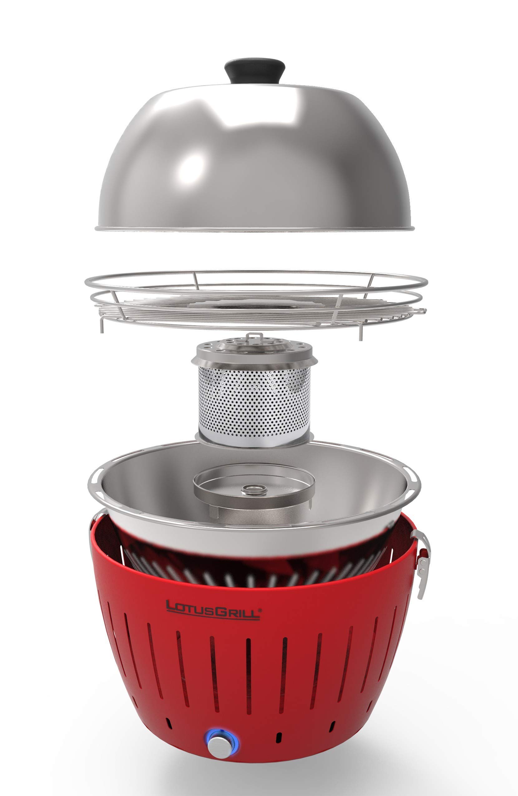 lotusgrill-grillhaube-small-g280-edelstahl-mit-thermometer image 3