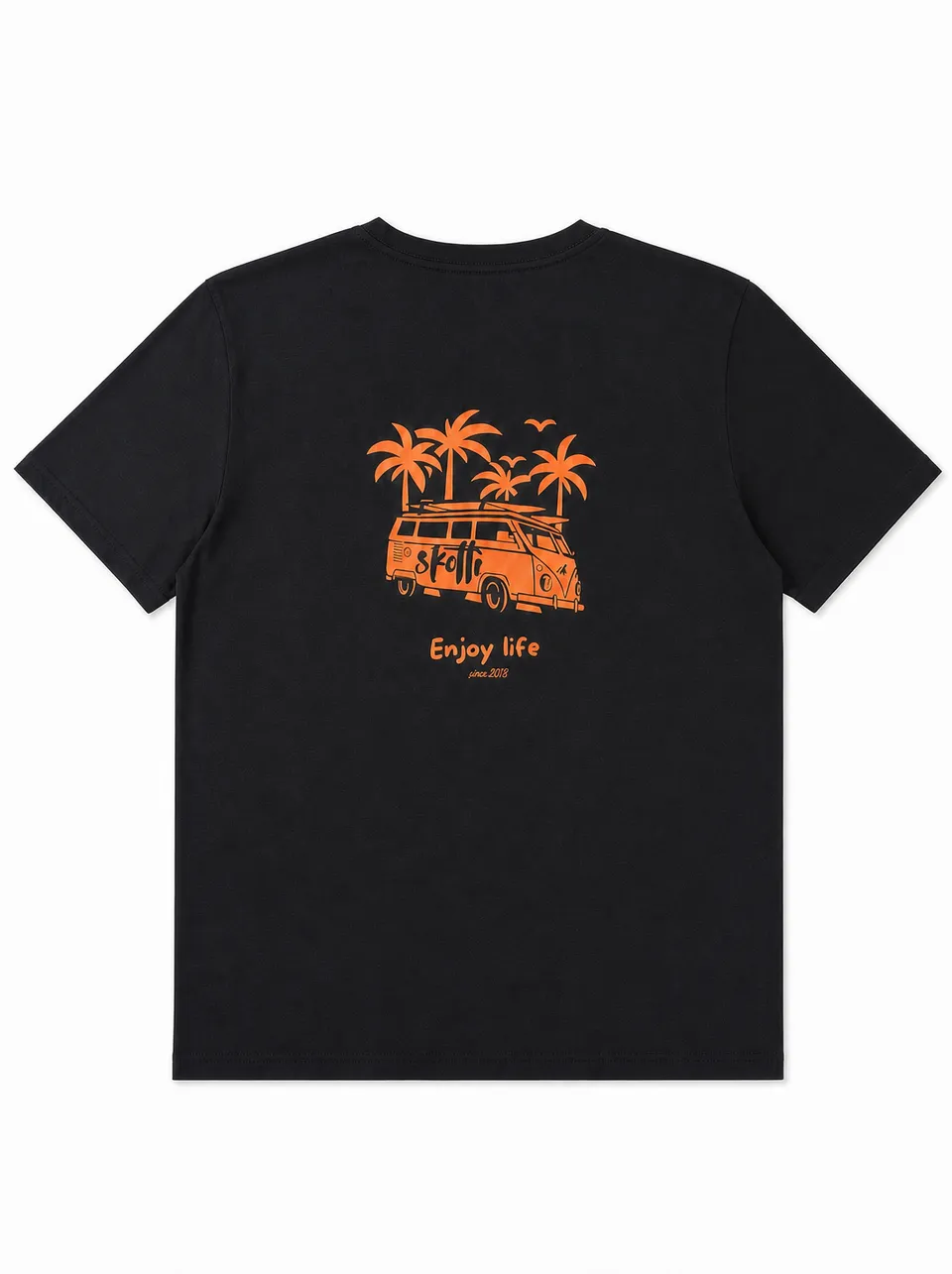 skotti-enjoy-life-t-shirt-bio-baumwolle-mit-logo-front-und-r-ckenprint image 1