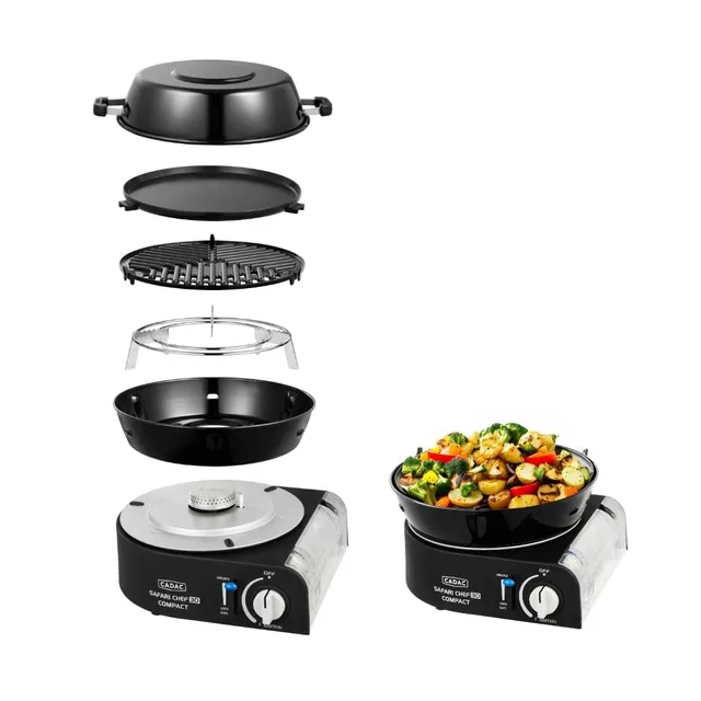 cadac-safari-chef-compact-30-gasgrill-tragbarer-gas-barbecue-50-mbar-aus-stahl-a image 1