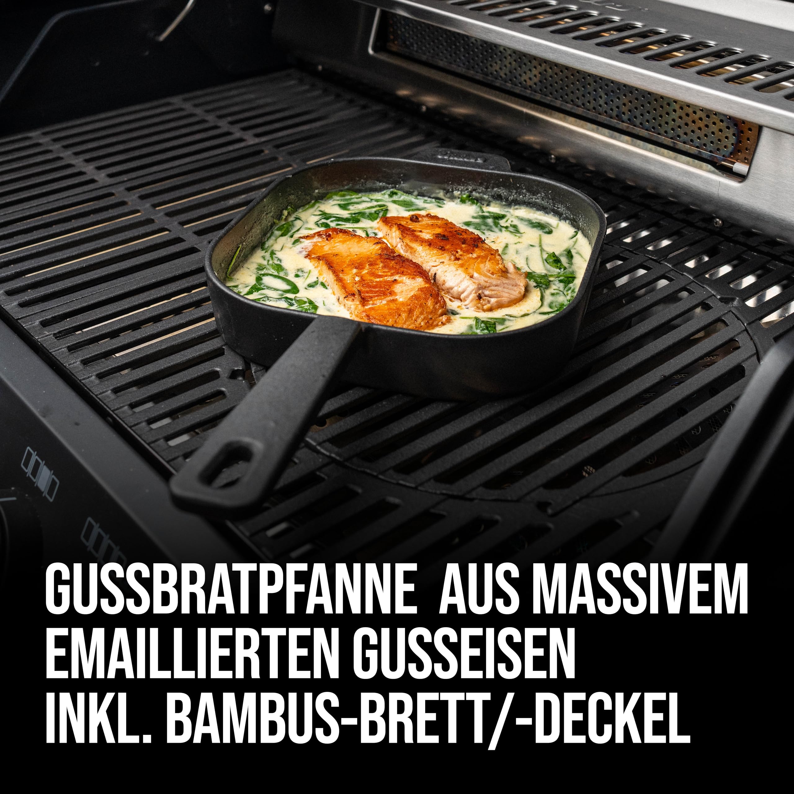 enders-guss-bratpfanne-m-mit-bambus-brett-b23xt50xh6cm image 2
