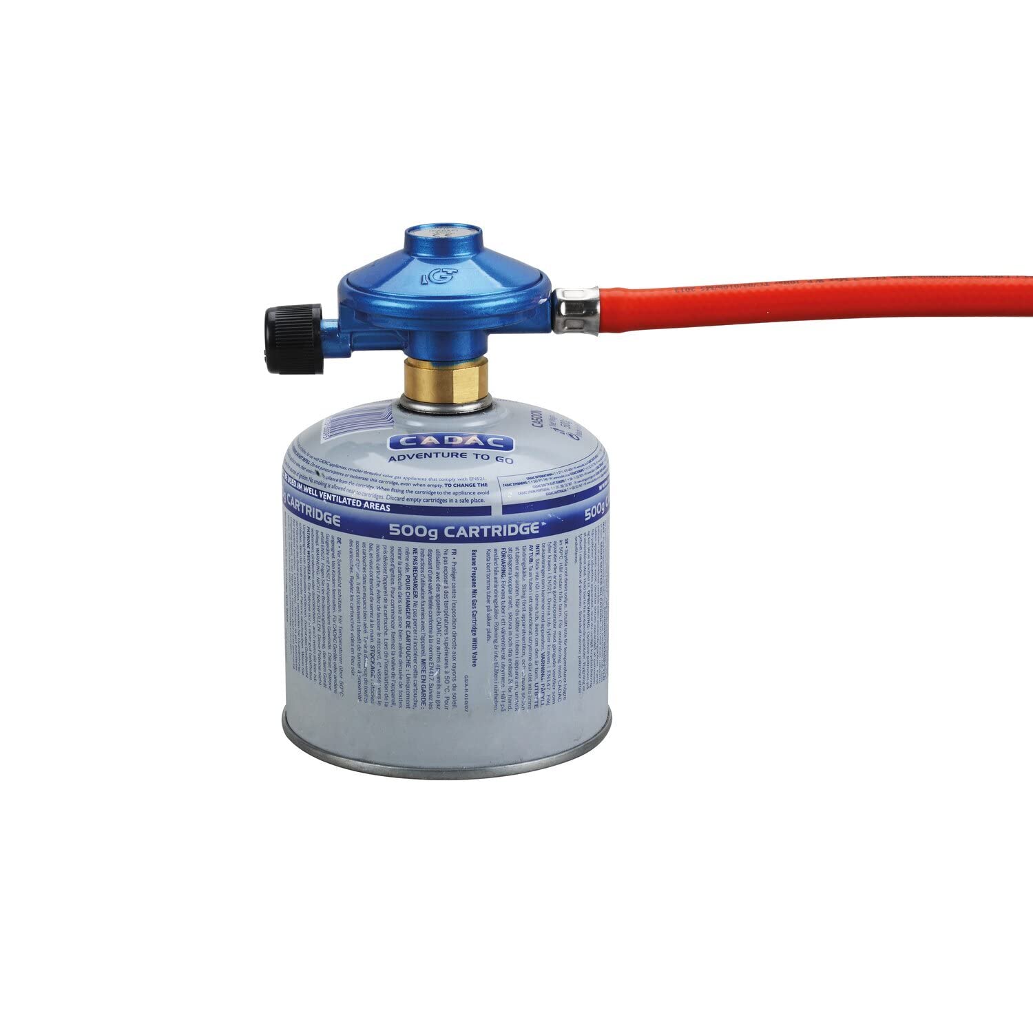 cadac-gewindekartuschen-regler-50-mbar-mit-85-cm-schlauch-metall-kunststoff image 5