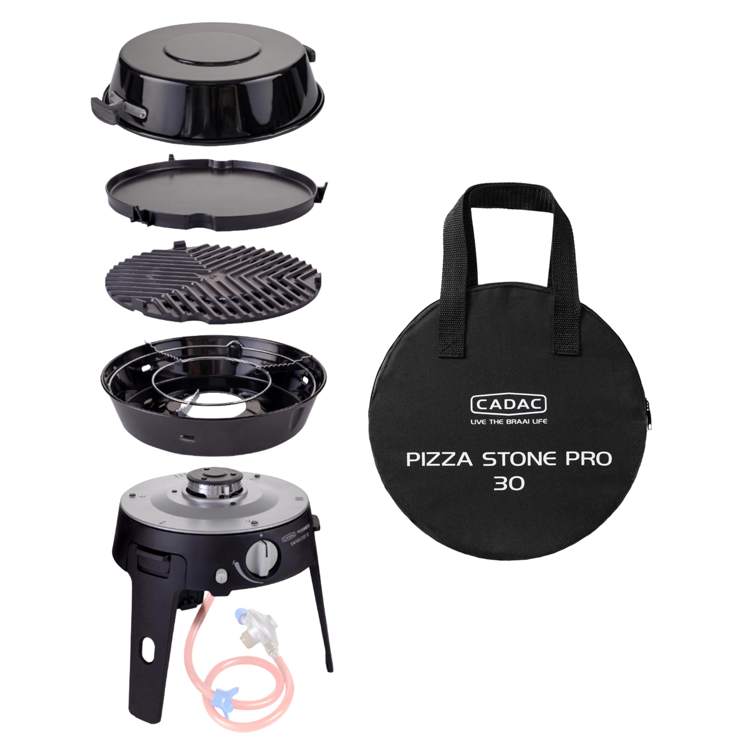 cadac-safari-chef-30-lp-deluxe-gasgrill-pizzastein-pro-30-bundle image 1