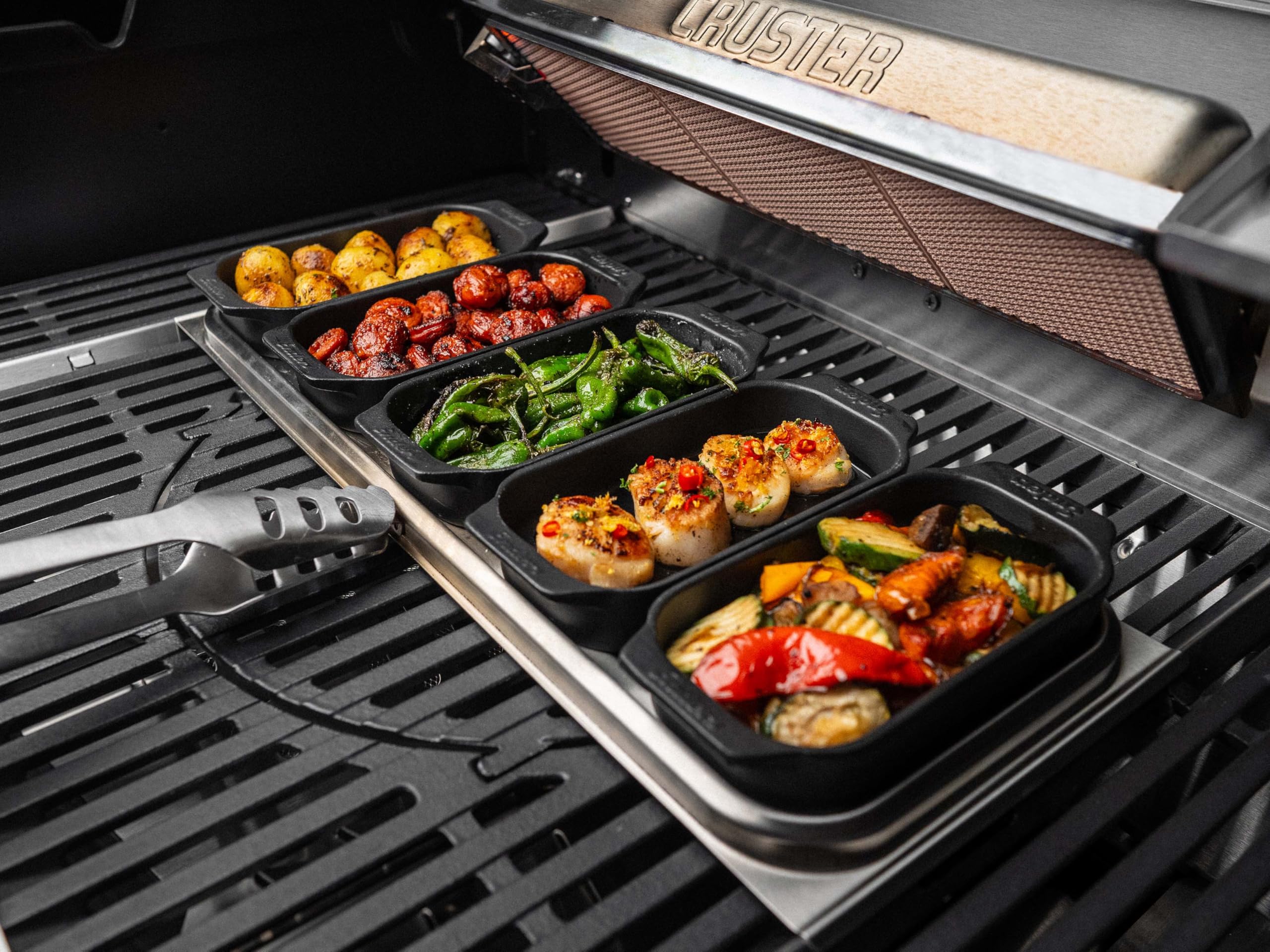enders-tapasschalen-set-4-teilig-emailliertes-gusseisen-grillpf-nnchen image 2