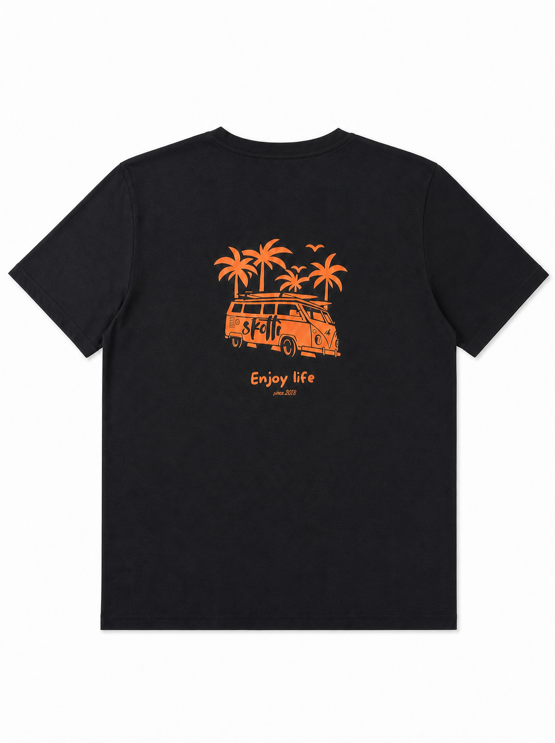 skotti-enjoy-life-t-shirt-bio-baumwolle-mit-logo-front-und-r-ckenprint image 1