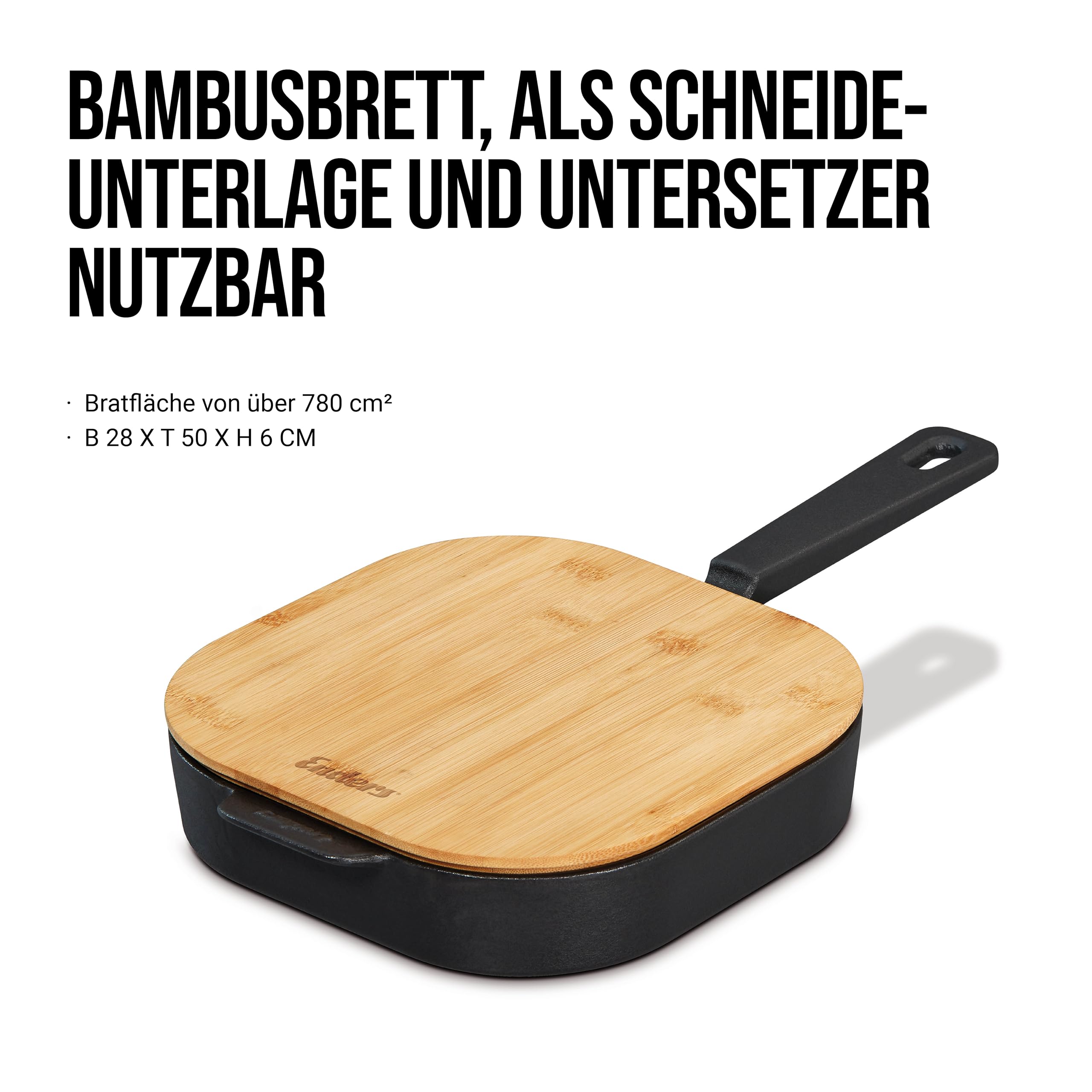 enders-guss-bratpfanne-l-mit-bambus-brett-b38xt50xh6cm image 3