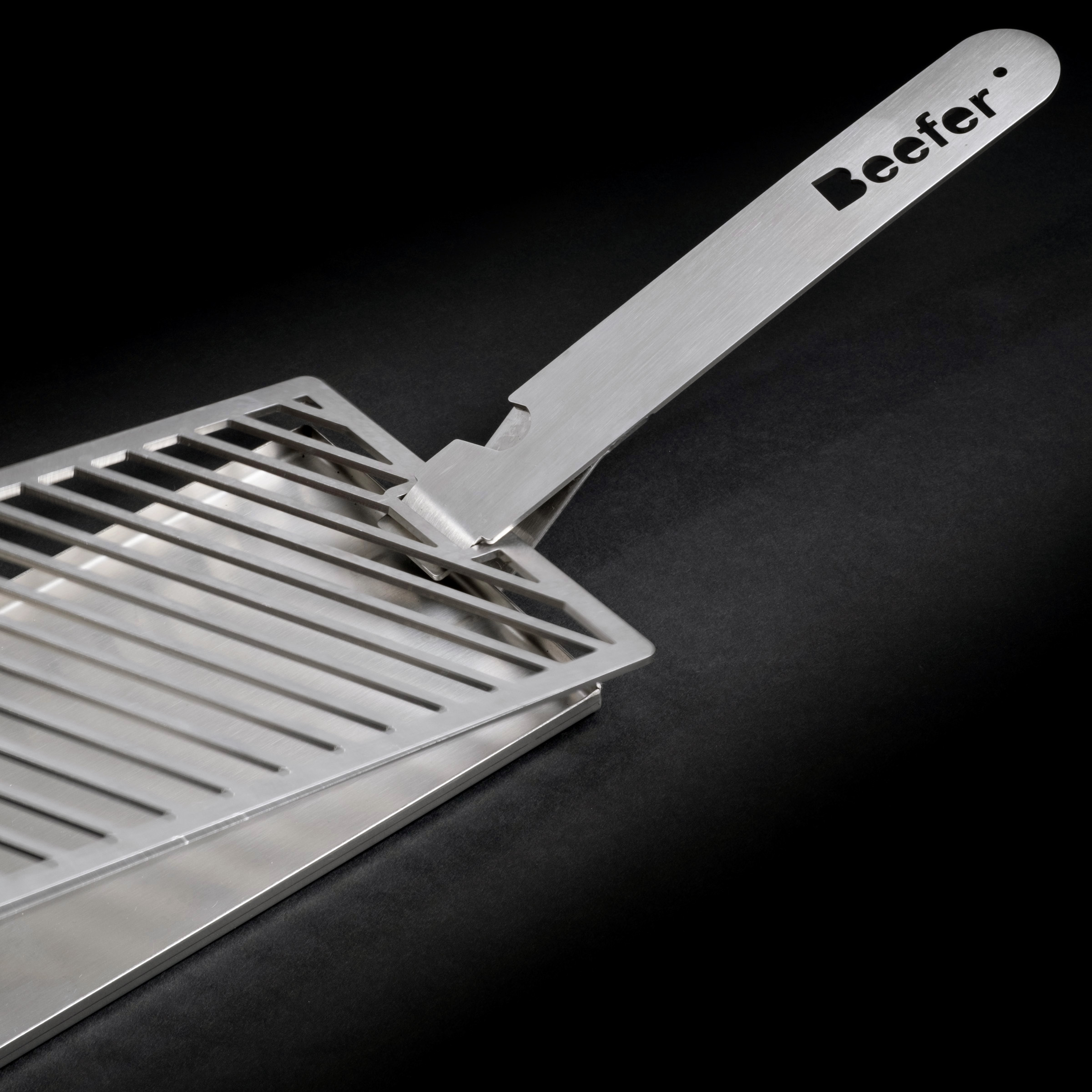 beefer-grillrostgriff-mit-abtropfschale-edelstahl image 2