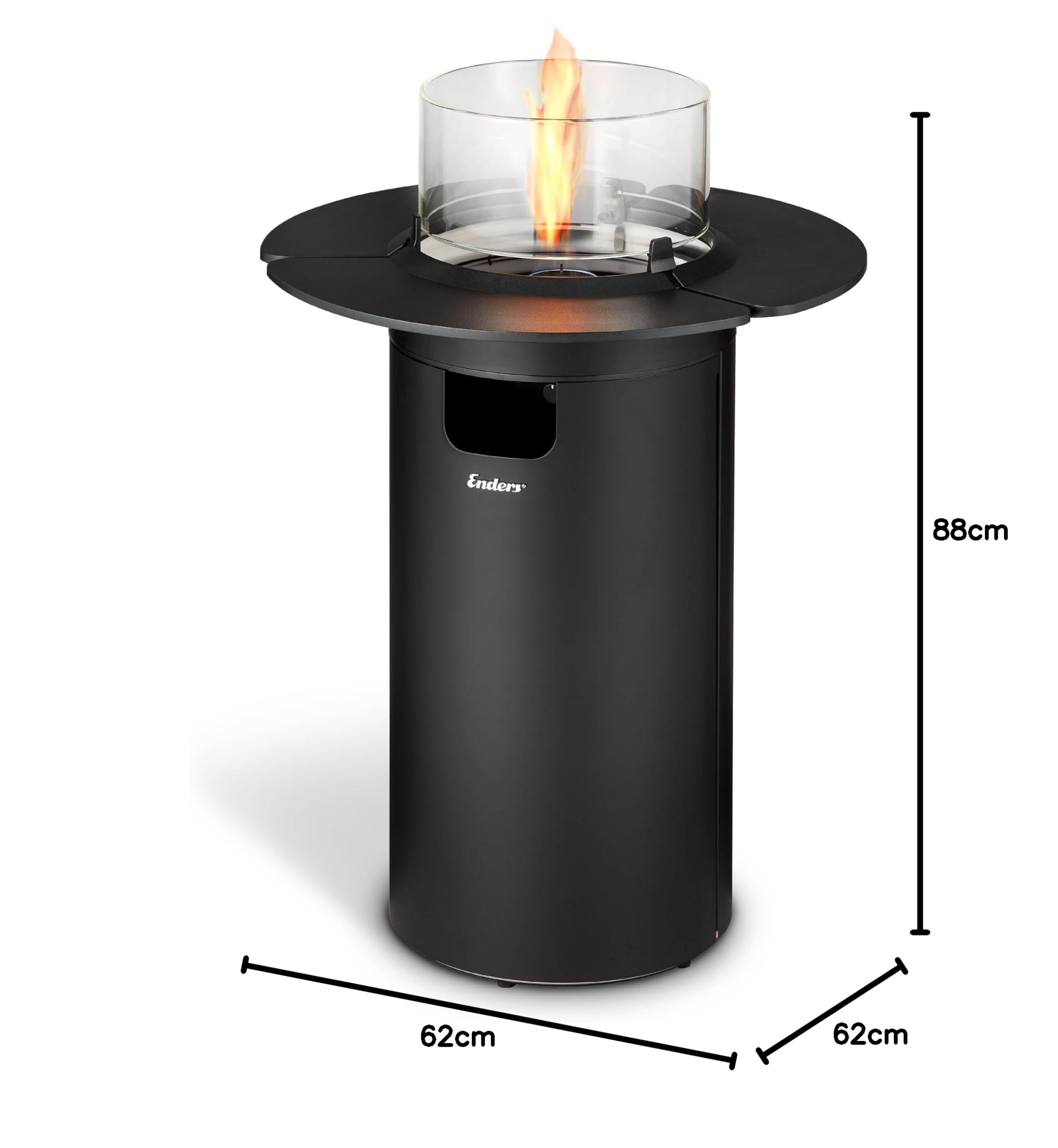 enders-nova-table-black-m-gas-terrassenfeuer-h88cm-62cm-mit-tischablage-schwarz image 5