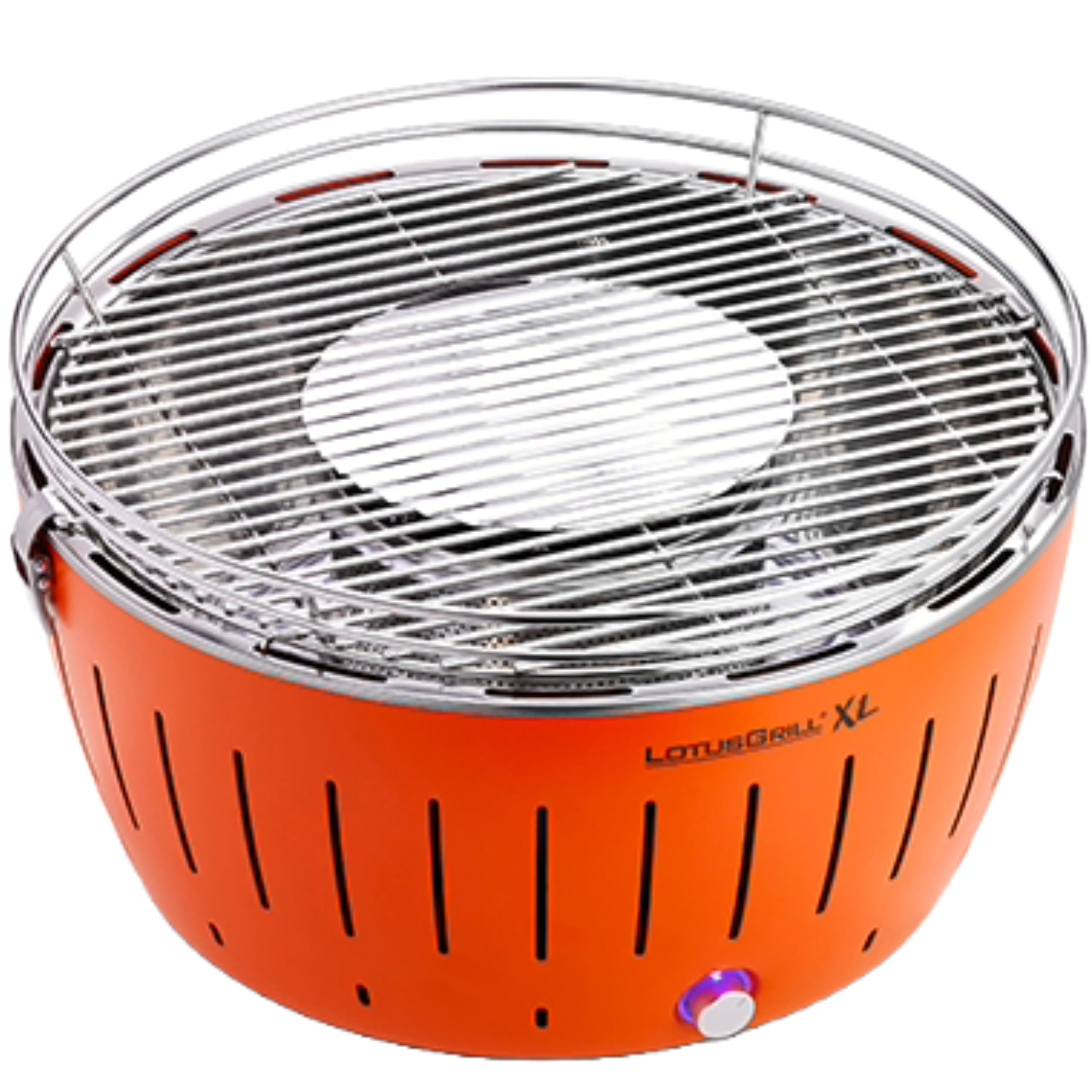 lotusgrill-xl-holzkohlegrill-tischgrill-mandarinenorange-g435-mit-usb-anschluss image 2