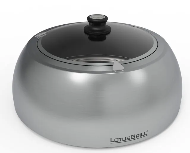lotusgrill-grillhaube-edelstahl-classic-dk-sg-34-mit-thermometer-und-sichtglas image 1