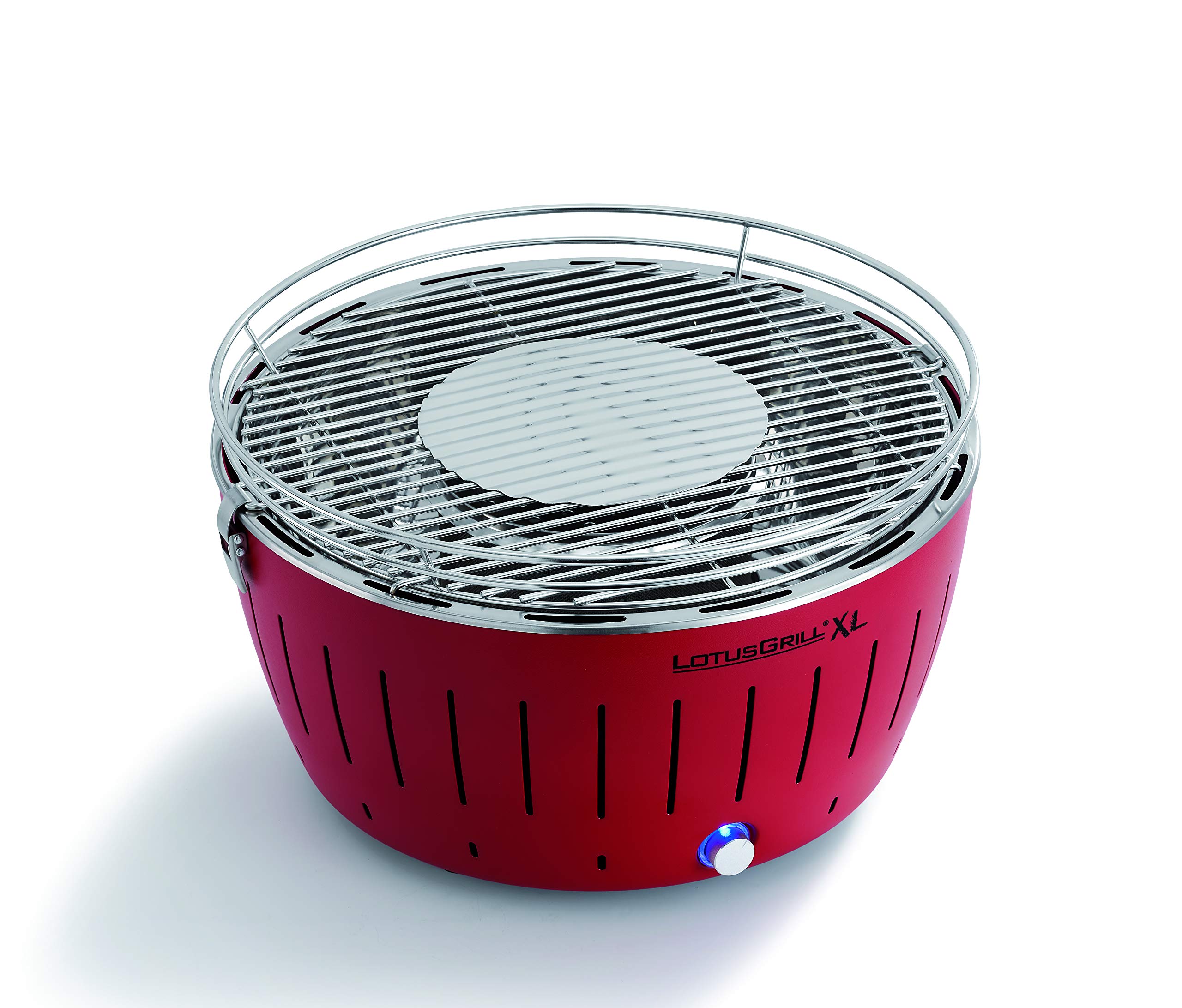 lotusgrill-xl-starter-set-raucharmer-holzkohlegrill-feuerrot-mit-usb-anschluss image 2