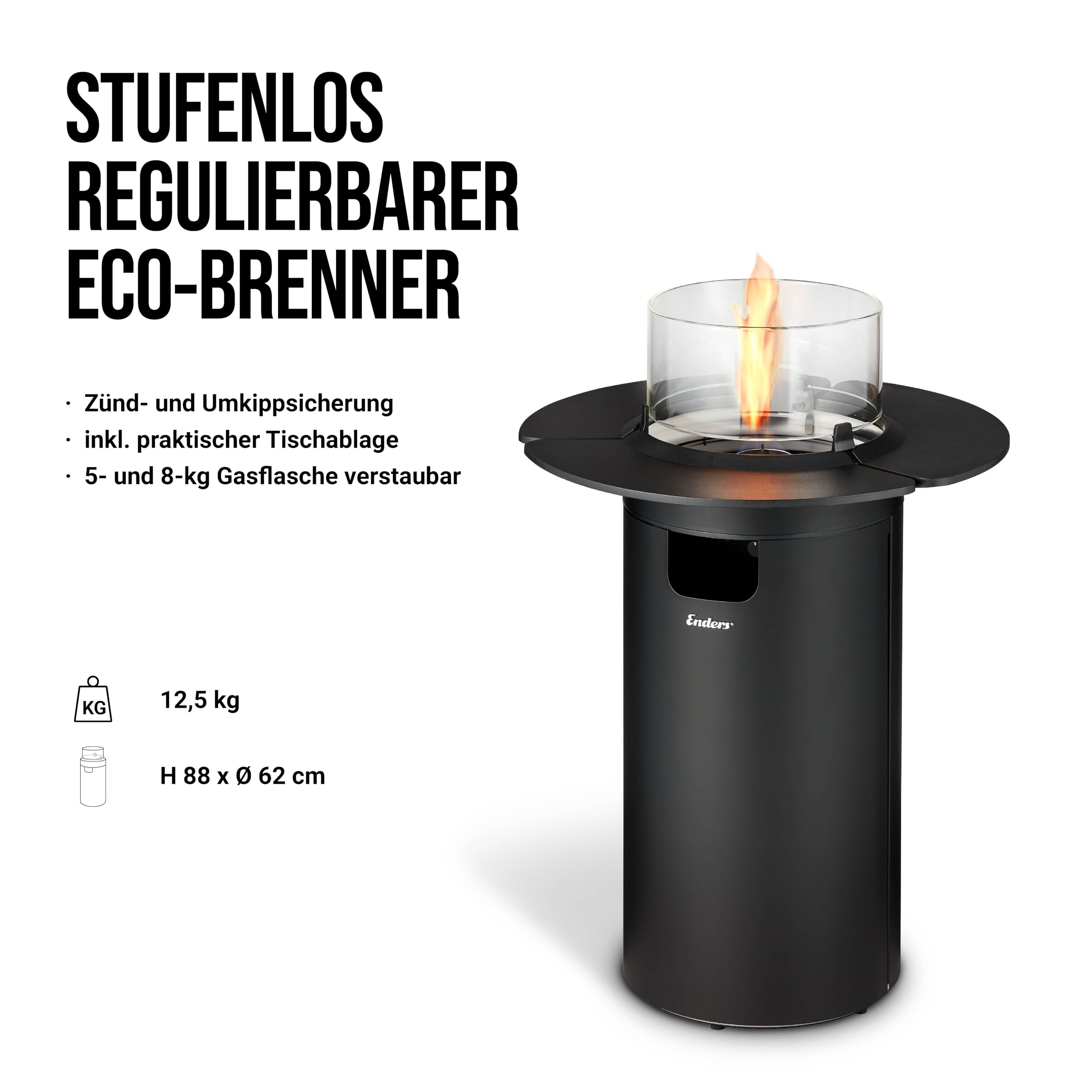 enders-nova-table-black-m-gas-terrassenfeuer-h88cm-62cm-mit-tischablage-schwarz image 4