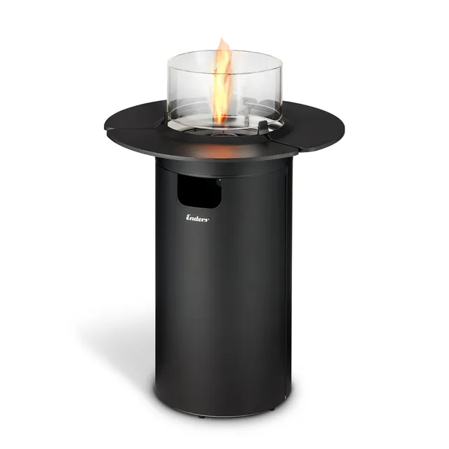 enders-nova-table-black-m-gas-terrassenfeuer-h88cm-62cm-mit-tischablage-schwarz image 1