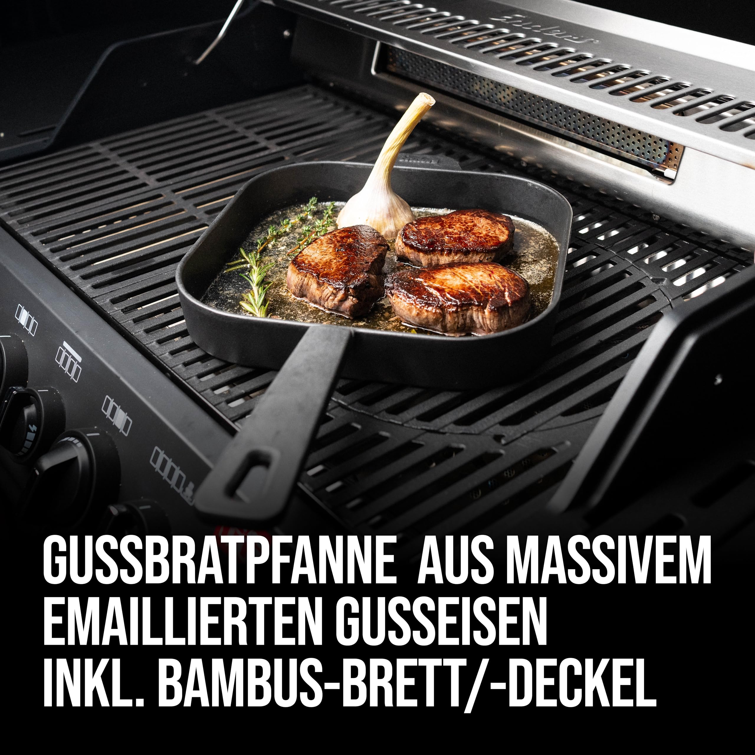 enders-guss-bratpfanne-l-mit-bambus-brett-b38xt50xh6cm image 2