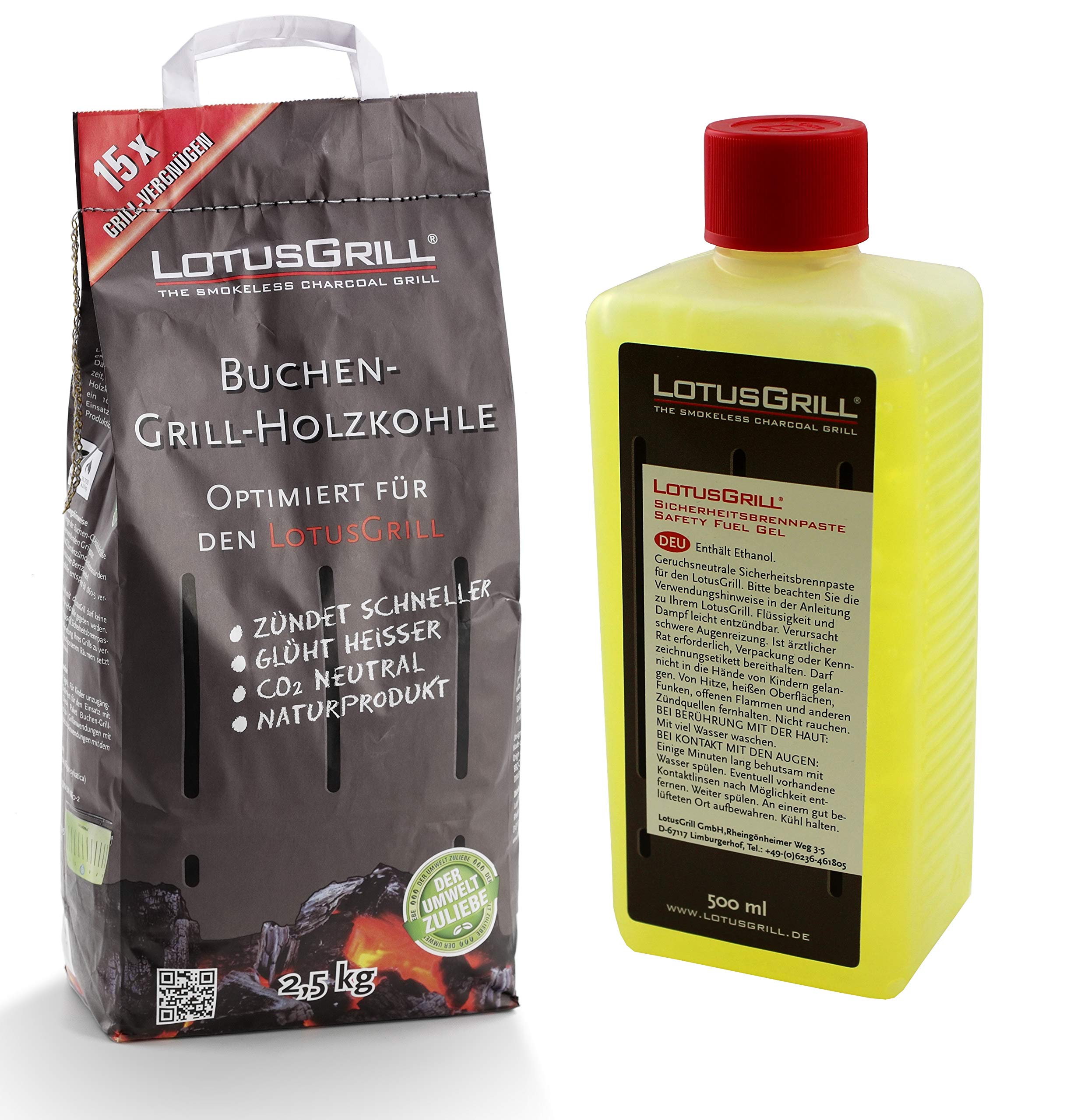 lotusgrill-buchenholzkohle-2-5-kg-brennpaste-500-ml-starterset-f-r-raucharmes-gr image 1