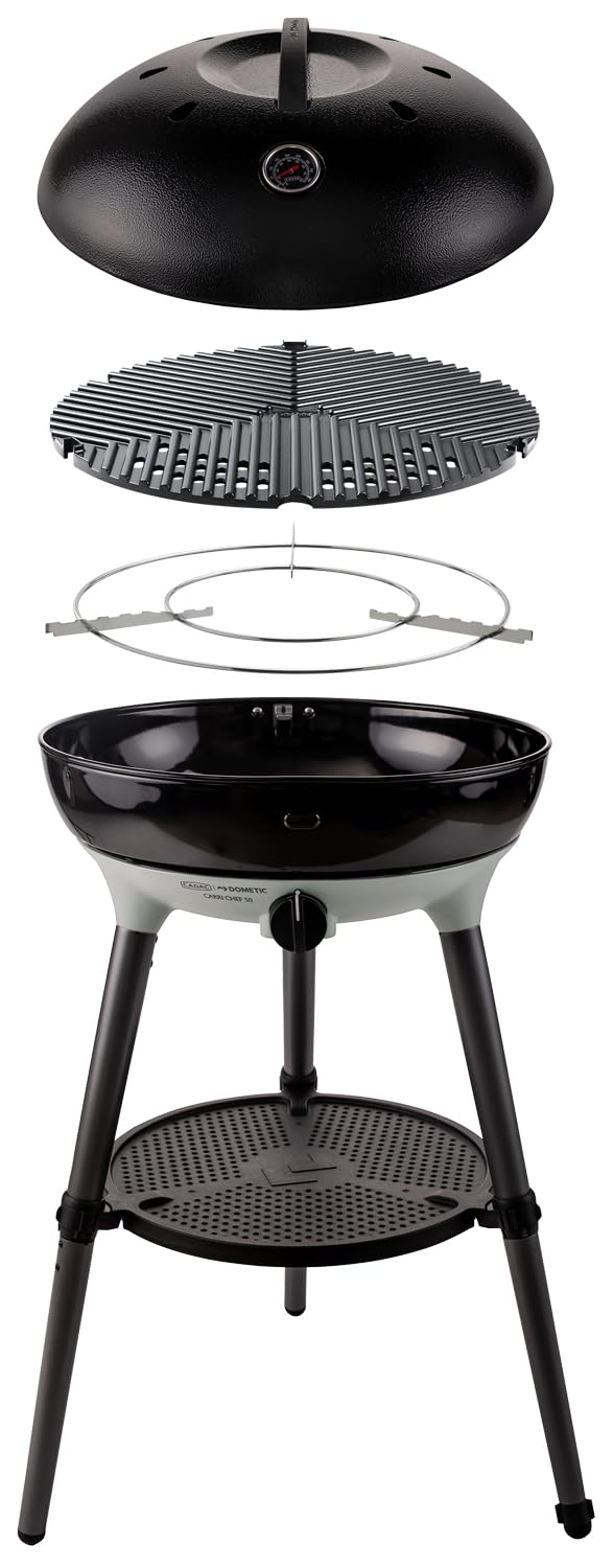 cadac-carri-chef-50-bbq-tragbarer-gasgrill-50-cm-mit-piezoz-ndung-und-tragetasch image 1