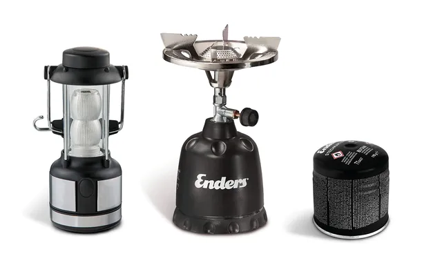 enders-6431-trekking-set-gaskocher-olymp-kartusche-shine-led-leuchte image 1