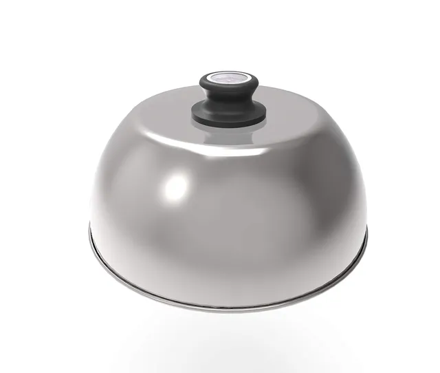 lotusgrill-grillhaube-small-g280-edelstahl-mit-thermometer image 1