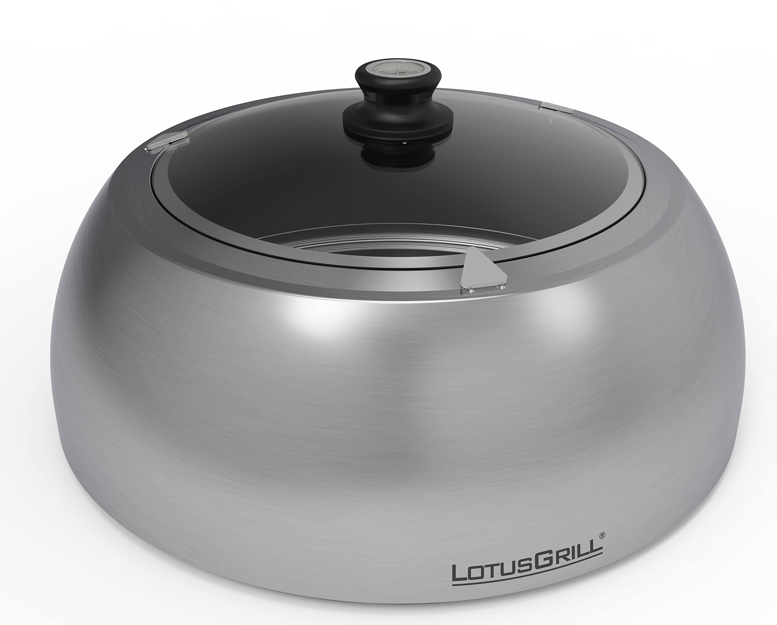 lotusgrill-grillhaube-edelstahl-classic-dk-sg-34-mit-thermometer-und-sichtglas image 1
