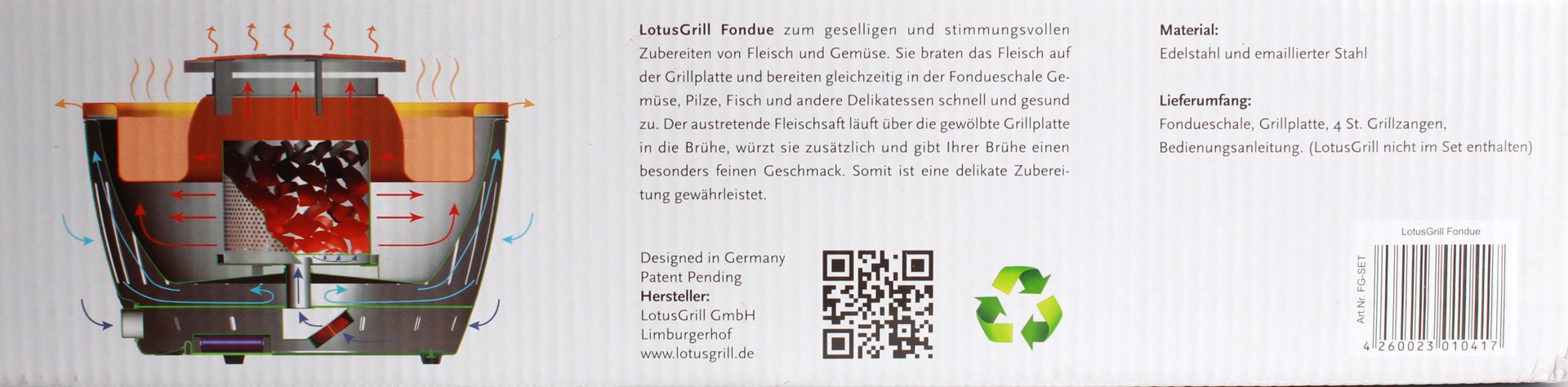 lotusgrill-fondue-aufsatz-classic-inkl-grillplatte-zangen-und-rezepte image 2